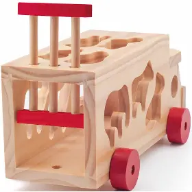 Vkládačka - Woody Kamion s vkládacími tvary - 3