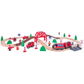 Vláčková dráha - Woody Vláčkodráha hasiči 60 dílů - 2
