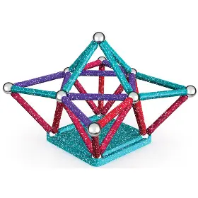 Magnetická stavebnice - Geomag Glitter 60 dílků - 4