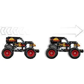 Stavebnice - LEGO ® 42219 Monster Jam™ Grave Digger™ Oheň a ľad - 6