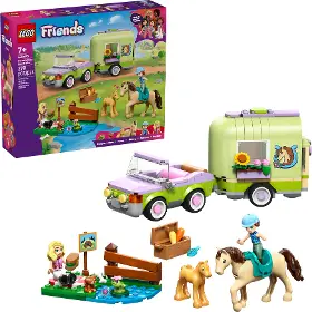 Stavebnice - LEGO ® 42695 Přívěs s koněm a hříbětem - 1