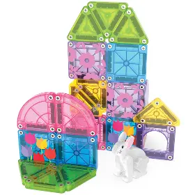 Stavebnice - Magna-Tiles MT-264024SG Magnetická stavebnice microMAGS Spring Garden Travel Set  - 3