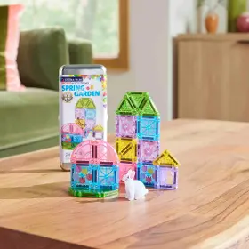 Stavebnice - Magna-Tiles MT-264024SG Magnetická stavebnice microMAGS Spring Garden Travel Set  - 7