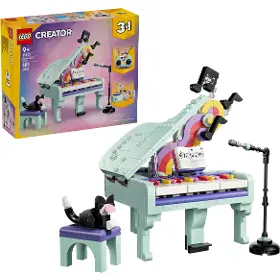Stavebnice - LEGO ® 31392 Hudobná dekorácia: Klavír s mačkou - 1