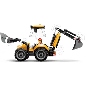 Stavebnice - LEGO ® 60480 Žlutý nakladač s rypadlem - 6