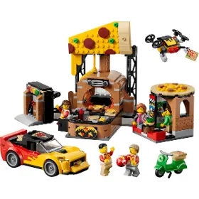 Stavebnice - LEGO ® 60496 Rozvoz pizzy a vozidla - 2