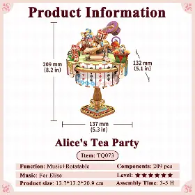 3D Puzzle - Tonecheer TQ073 Alice´s Tea Party - 2