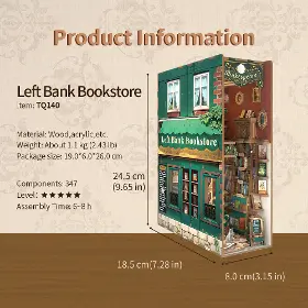 3D Puzzle - Tonecheer TQ140 Left Band Bookstore - 4