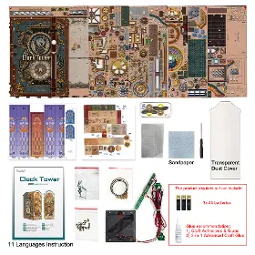 3D Puzzle - Tonecheer TQ136 Clock Tower - 9