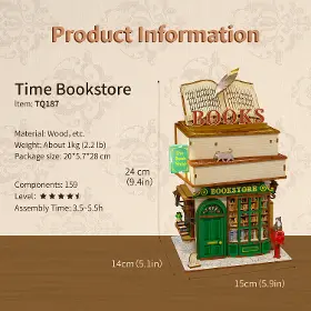 3D Puzzle - Tonecheer TQ187 Time Bookstore - 4