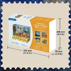 3D Puzzle - Tonecheer TQ401 Vincent´s Bedroom - 7