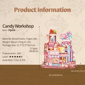 3D Puzzle - Tonecheer TQ424 Candy Workshop - 5