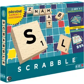 Desková hra - Scrabble Dřevěná edice CZ - 1