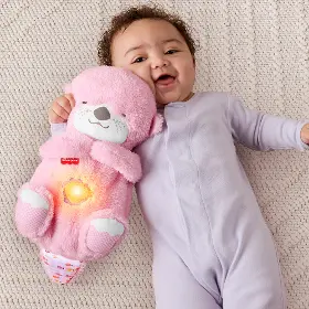 Interaktivní hračka - Fisher-Price JLJ33 Zklidňující růžová vydra s melodiemi - 3
