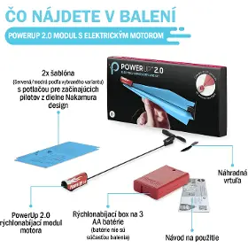 Lietadlo - PowerUp Elektrická lastovička modrá - 4