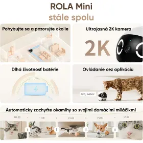 Robot - Enabot ROLA Mini Robotický spoločník s 2K kamerou - 2