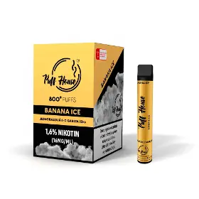 E-cigareta - Puff House 800 Banana Ice - 1