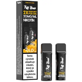 Náplň do e-cigariet - Puff House POD Tobacco Classic 2 ks - 1