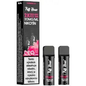 Náplň do e-cigariet - Puff House POD Raspberry Ice 2 ks - 1